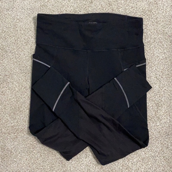 Athleta full length black jogger leggings. Medium - Picture 1 of 4